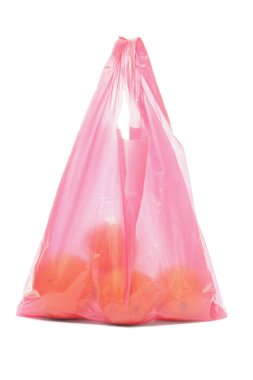 Plastic bag of oranges clipart