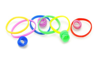 Colorful rubber bands clipart