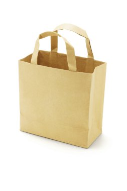 Brown empty paper bag clipart