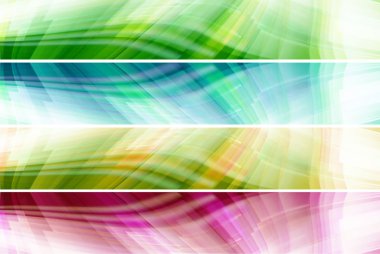 Abstract colorful banners clipart