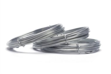 Coils of galvanized wires clipart