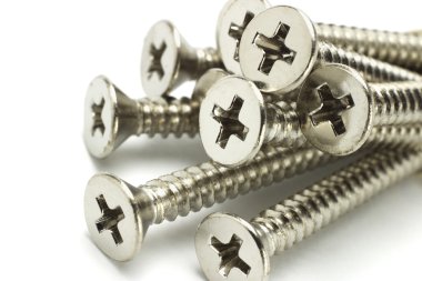 Stainless steel screws clipart