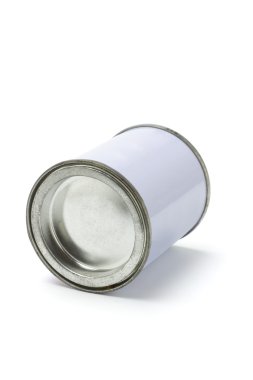 Sealed white tin can clipart