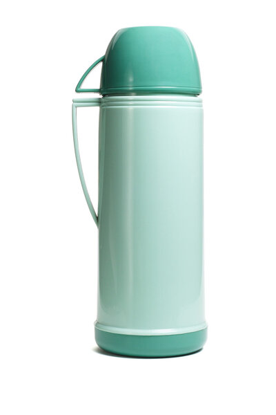 Green thermos flask