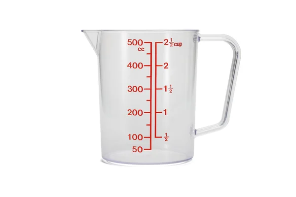Пластикова кухонна вимірювальна чашка — стокове фото