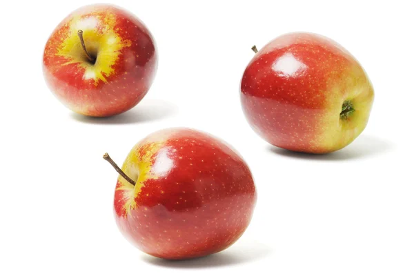 Три червоні яблука — стокове фото
