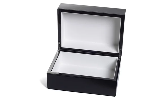 Caixa de jóias preta — Fotografia de Stock