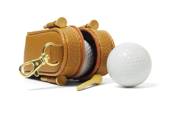 Міні сумка з м'ячами для гольфу — стокове фото