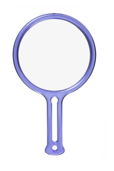 Plastic frame hand mirror — Stock Photo, Image