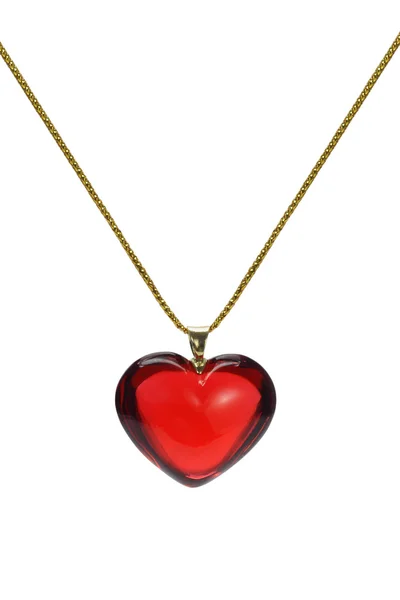 Aşk kalp şekli gemstone kolye — Stok fotoğraf