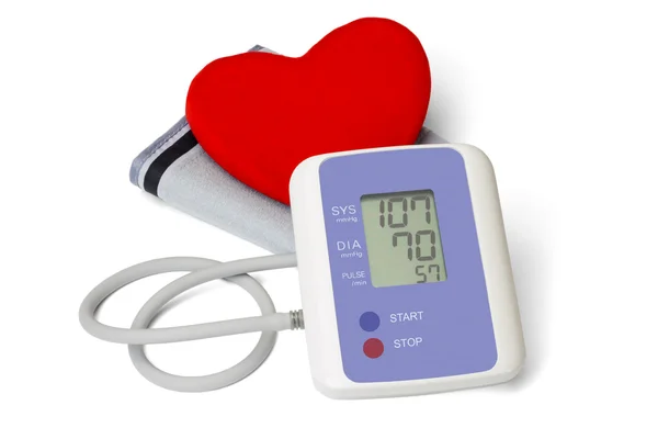 Digital blodtryck mätare med kärlek hjärta — Stockfoto