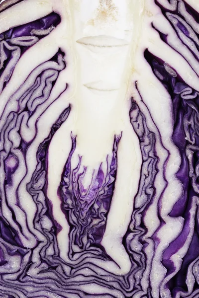Cut surface texture of red cabbage — Stock Photo, Image