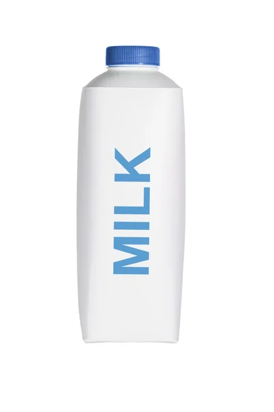 Kunststof doos van verse melk — Stockfoto