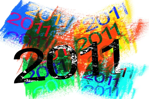 Новий рік 2011-Hqppy — стокове фото