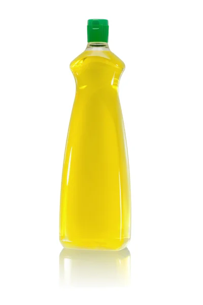Plastikowe butelki płynu do mycia naczyń — Zdjęcie stockowe
