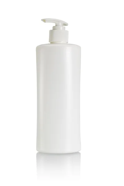 Garrafa de plástico de produto de cuidados da pele — Fotografia de Stock