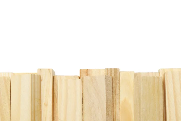Einfassung aus Holzblöcken — Stockfoto