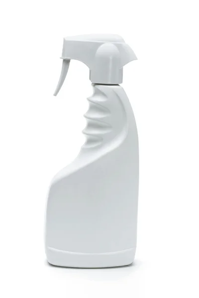 Frasco de spray de plástico branco — Fotografia de Stock