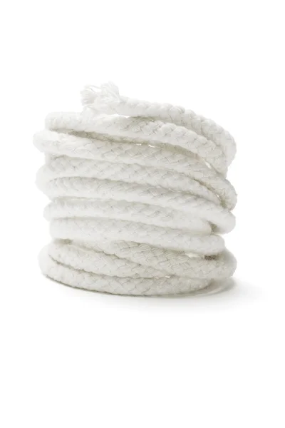 Bobina de corda branca — Fotografia de Stock