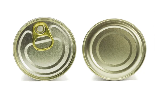 Top and under sides of tin can — Stock Photo, Image