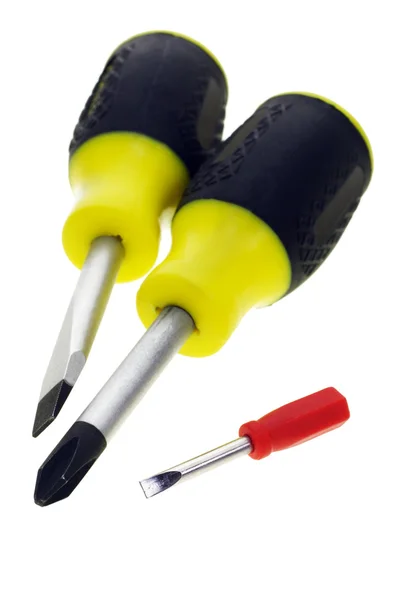 Screw drivers big and small — Stock Photo, Image