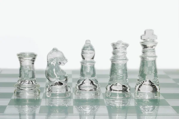 Vetro pezzi di scacchi — Foto Stock