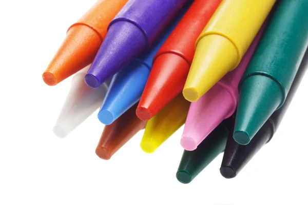 Çok renkli mum boya kalemleri — Stok fotoğraf