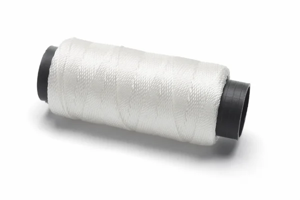 Bobbin of white thread — Stock Photo, Image