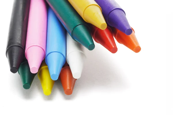 Çok renkli mum boya kalemleri — Stok fotoğraf