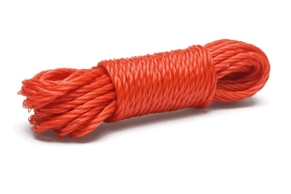 赤いナイロン ロープ — ストック写真