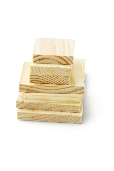 Pila di blocchi di legno — Foto Stock