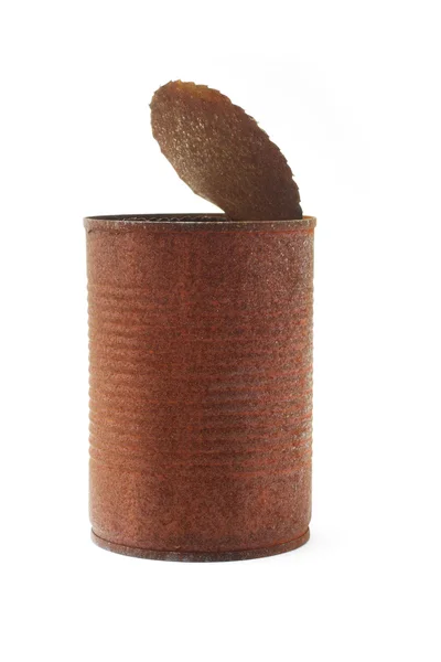 Old rusty tin can — Stock Photo, Image