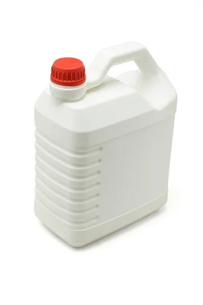 Plastic lubrication oil container — Stock Photo, Image