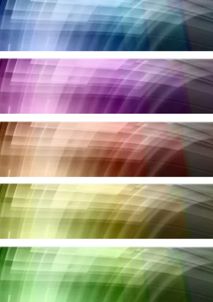 여러 가지 빛깔의 기하학적 패턴 웹 배너 — 스톡 사진