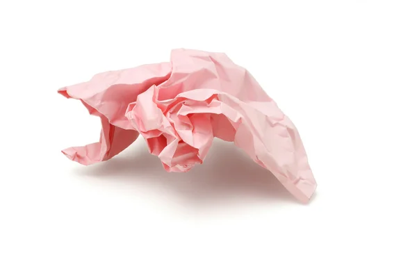 Смятая розовая бумага — стоковое фото