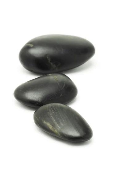 Zwarte pebble stenen — Stockfoto