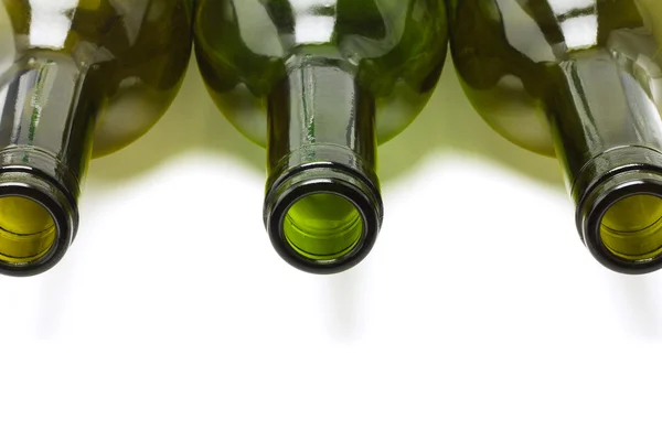 Primer plano de botellas de vino vacías — Foto de Stock