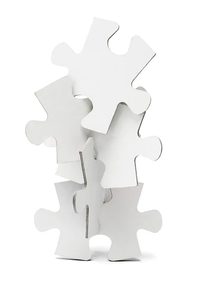 Jigsaw puzzles tower — Stock Photo, Image
