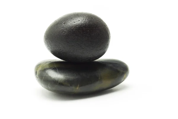 Δύο πέτρες μαύρο βότσαλο — Φωτογραφία Αρχείου