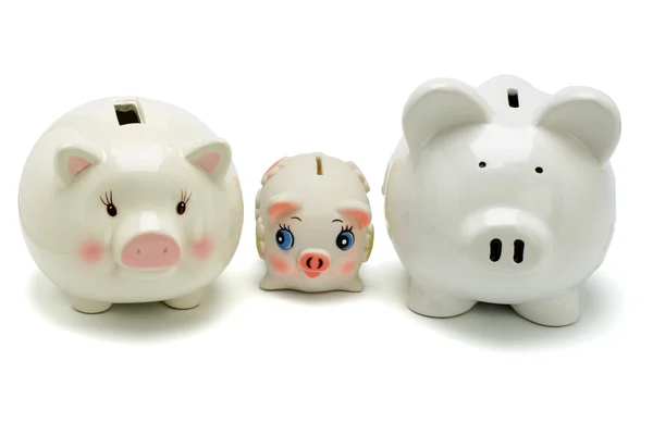 Family of piggy banks — Stock Photo, Image