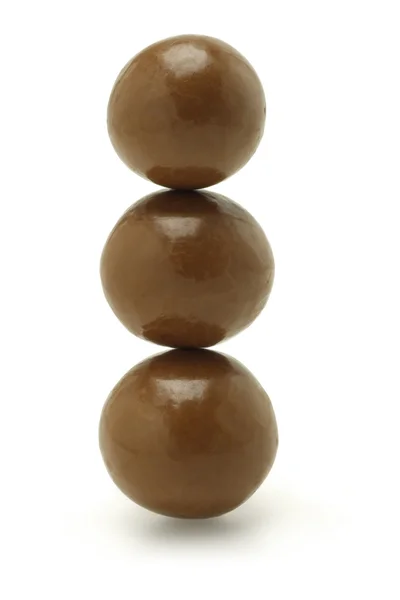 Üç çikolata topları — Stok fotoğraf