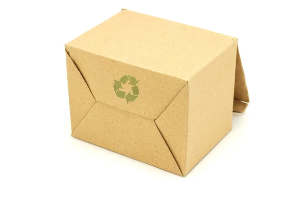 Kartonnen doos voor recycling — Stockfoto