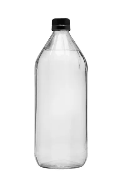 ガラス瓶の水を飲む — ストック写真