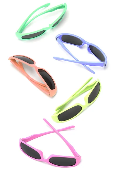 Coleção de óculos de sol coloridos — Fotografia de Stock