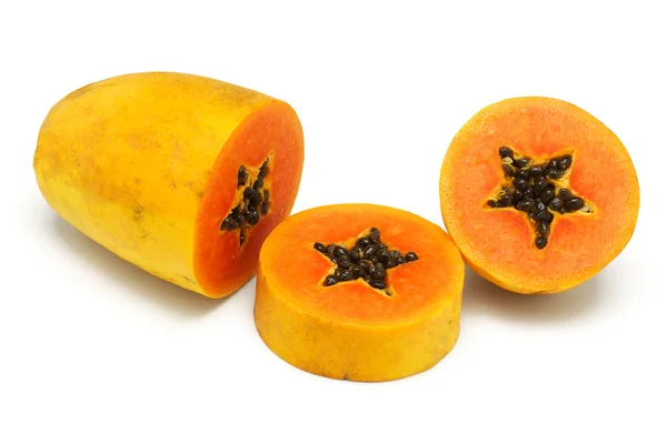 Cut up papaya fruit — Stock Photo, Image