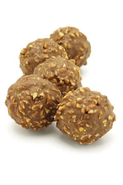 Cinco bolas de chocolate — Fotografia de Stock