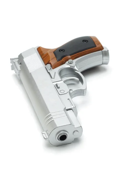 Silver toy gun — Stock Photo, Image