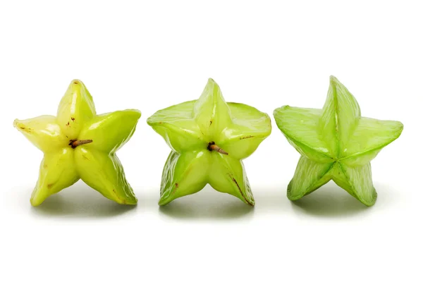 Drie rijpen ster fruit — Stockfoto