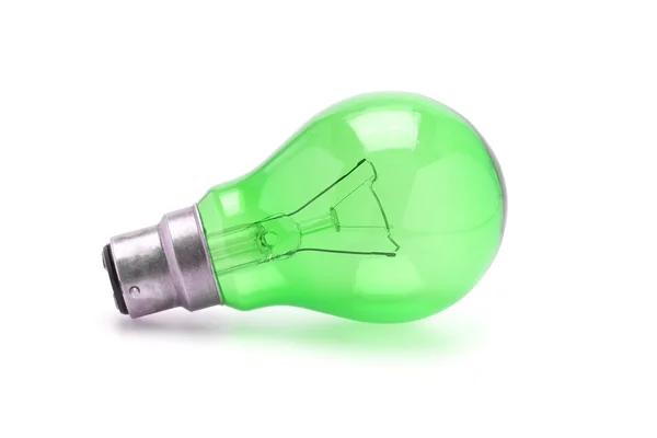 Lâmpada de tungstênio verde — Fotografia de Stock
