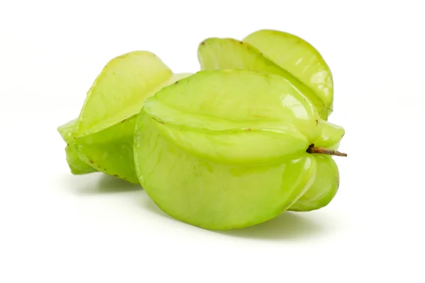 Drie groene ster fruit — Stockfoto